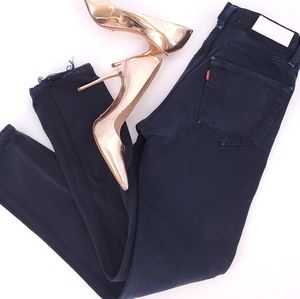 Re/done Levi’s Button Fly Black Jeans | 26